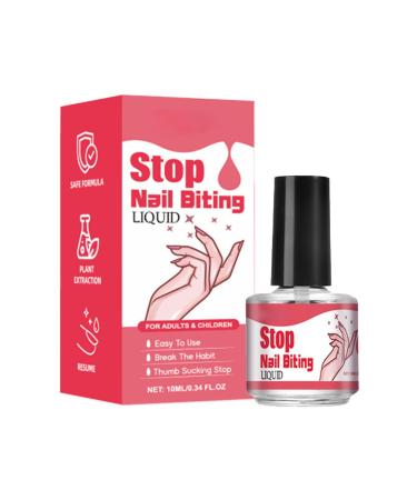 Anulely Nail Biting Prevention - 10ML Fingernail Biting Polish Finger Nail Biting Polish Thumb Sucking Safe Product Long-Lasting Dual-Effect For Kids And Adults Stop Thumb Sucking