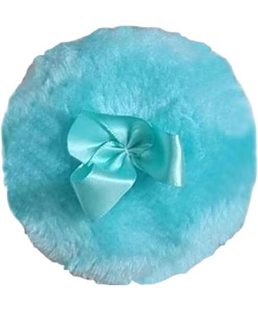 Huyath Baby Powder Puff Ultra Soft Round Face Body Powder Puff with Ribbon Bow | Dry Makeup Tool Body Powder Applicator for Baby Kid Adult Blue - Buy Online on GoSupps.com