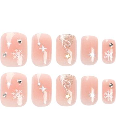 FEIlei Christmas Nail Art Press on Easy to Apply Short Nails Festive Designs for Holiday Season - Buy Online on GoSupps.com