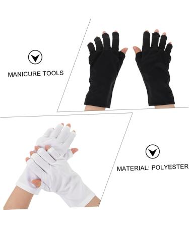 Healeved 2 Pairs Gloves Supplies Blocking Gloves Gloves Fingerless Gloves Polyester Manicure Gloves Skin Protective Gloves Manicure Tools Protector - Buy Online on GoSupps.com