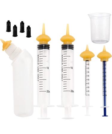 Gufastoe Pet Feeding Silicone Nipple with Bottle and Syringes for Puppy Dog Cat or Other Pets (Model 3)