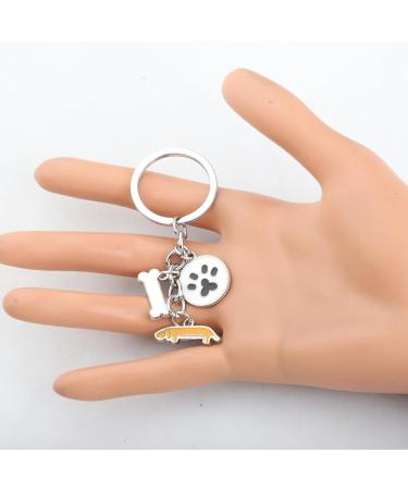 Ensianth Dog Keychain - Perfect Gift for Dog Lovers | Puppy Paw Print Keyring for Dog Owners | Ideal for Moms & Dads - Buy Online on GoSupps.com