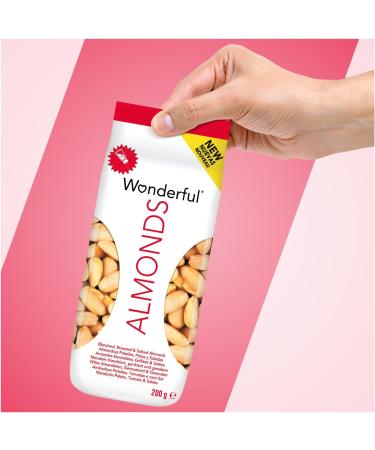 Wonderful Almonds - Grilled and Salted Plumed Almonds 200g - Buy Online on GoSupps.com