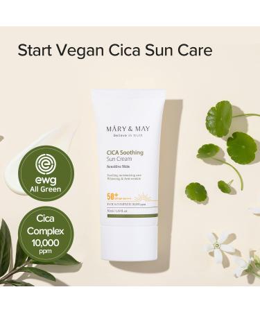  Mary&May CICA Soothing Sun Cream SPF50+ PA++++ 50ml - Buy Online on GoSupps.com