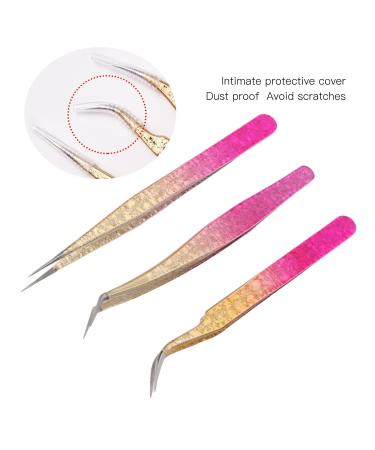 3-Part Stainless Steel Nail Art Tweezers Set - Precision Tweezers for Manicure Rhinestones Electronics & Jewelry - Buy Online on GoSupps.com