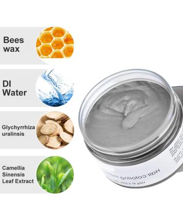 Silver Gray Temporary Hair Color Wax Dye - Acosexy Gray Hair Wax for Women & Kids - Natural Strong Hold Gel Cream - Perfect for Parties & Cosplay - Buy Online on GoSupps.com