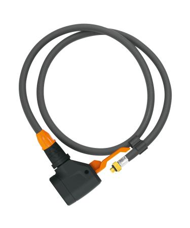 SKS Germany hose with MV Easy-Kopf Spare part for racing compressor Bicycle pump hose (pump head with hose all valve types 1170 mm thread M 8 x 0.75) black - Buy Online on GoSupps.com