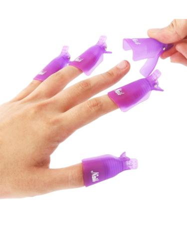 TsMADDTs Acrylic Nail Soak Off Clips - 30pcs Reusable Gel Nail Polish Remover Clips in Pink, Purple, White | Nail Clips for Polish Removal - Buy Online on GoSupps.com