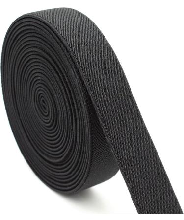 Sewing Elastic Band 1-Inch x 5-Yard Double-Sided Twill Woven Elastic - Black - Buy Online on GoSupps.com
