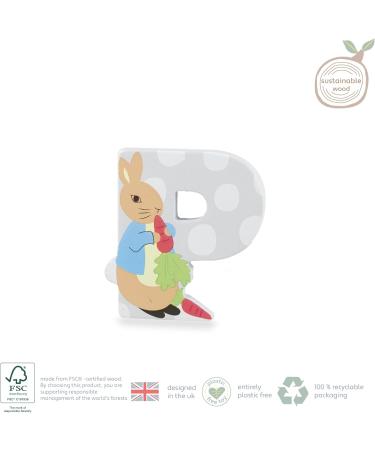 Peter Rabbit Wooden Letter P by Orange Tree Toys - Animal Alphabet for Personalized Baby Name Toy Box, Door, Wall Decor - Nursery Decor for Boys and Girls - Buy Online on GoSupps.com