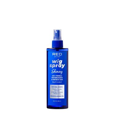 Red by Kiss Wig Spray Extra Shine & Detangling Control for Remy Human Synthetic Hair UV & Heat Protection PH Balance & Long-Lasting Fragrance (8oz Sheen) Sheen 8 Fl Oz (Pack of 1)