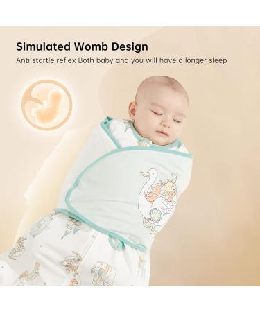 Duomiaomiao Baby Sleeping Bag Swaddle | Premium Cotton | 3-Way Adjustable Wearable Blanket | Butter Soft Sleep Sack for Newborn Babies 0-6 Months | Infant Boy Girl Animal Travel | 66cm - Buy Online on GoSupps.com