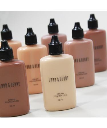 Lord and Berry Cream Foundation Fluid - Non-Greasy Foundation Makeup - Face Makeup with Hyaluronic Acid - Easy to Blend - 8615 Alabaster - 50 ml - Buy Online on GoSupps.com