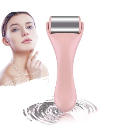 Pink Stainless Steel Ice Roller for Face & Eye - Pain Relief, Migraine, Puffiness - Cold Facial Roller for Redness, Headaches - Skincare Massager - Buy Online on GoSupps.com