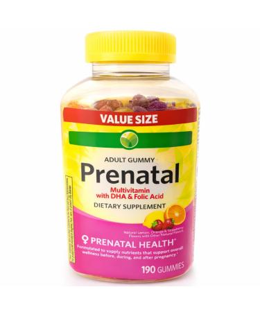 KP+ Prenatal Multivitamin Adult Gummy with DHA & Folic Acid | Prenatal Health | Supports Wellness Before During & After Pregnancy | 190 Gummies