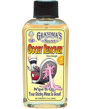 Grandma's Secret Gooey Remover 2 Ounce - Citrus Strength Goo and Adhesive Remover - Easily Removes Gum, Oil, Crayon, Candle Wax, Glue, Adhesive, Tape and Sticker Residue, 3 Pack