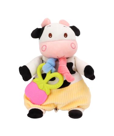 Baby Teether  Cute Cartoon Cow Teething Doll Rich Tactile Feeling Spandex Super Soft for Early Education