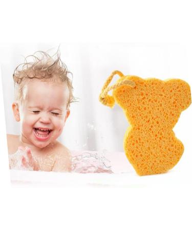 1pc Shower Wipe Cartoon Animal Bear Sponge Soonges Shower Supplies Foam Sponge Scrubber Sponges Kids Drum and Sticks Body Infant Take a Bath Wood Pulp Fiber Bath Towel - Buy Online on GoSupps.com