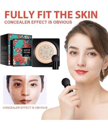 AONAT Mushroom Head Air Cushion Foundation BB Cream - Ivory 110.00g (Pack of 1) | Lightweight & Moisturizing Makeup Base for Flawless Skin | Natural Concealer Liquid Foundation - Gifts for Women - Buy Online on GoSupps.com
