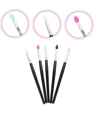 Outanaya 5pcs Silicone Eyeshadow Brush Cosmetic Lipstick Brush Make up Sponges Lip Balm Applicator - Buy Online on GoSupps.com