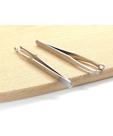 UUYYEO Stainless Steel Round Head Tweezers Nose Hair Tweezer Eyebrow Clippers Trimmer Round Tip Grooming Tweezers for Men Women - Buy Online on GoSupps.com