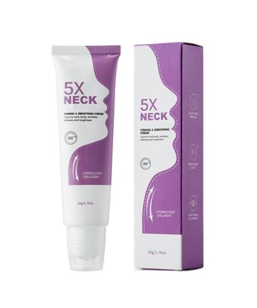 Collagen Neck Firming Cream with Roller Tightening Cream for Sagging Skin Reduces Wrinkles Double Chin & Sagging Skin Hydrates Smooths Neck Lines- 50g