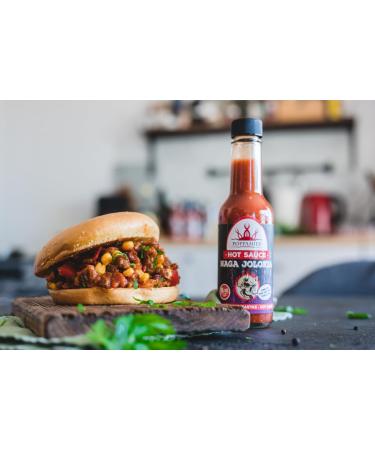 Poppamies Naga Jolokia Hot Sauce - Gluten-Free Vegan & Spicy 8/10 - 150ml | International Shipping - Buy Online on GoSupps.com