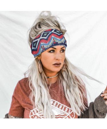 Shop Boho Frontal Hair Bands for Women - Elastic Red Flower Criss Cross Headscarf & Vintage Hair Jewelry - Buy Online on GoSupps.com