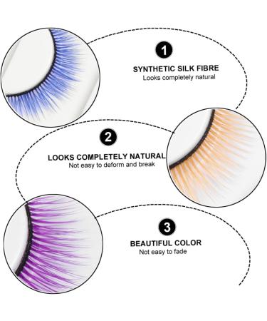 Beavorty 3 Pairs 3D False Eyelashes Costume Eye Lashes Soft Eyelashes 3D Fake Lashes dollsthetic lashes 3D Multilayer Colored False Eyelashes Faux Lashes fluffy extend Synthetic Silk Fiber - Buy Online on GoSupps.com