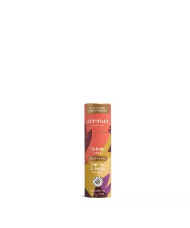 ATTITUDE Lip Balm SPF 15, Mineral Sun Protection, Zinc Oxide, Shea Butter, Argan & Castor Oils, EWG Verified, For Dry Lips, Men and Women, Mango, 0.3 Oz 0.3 Ounce (Pack of 1)