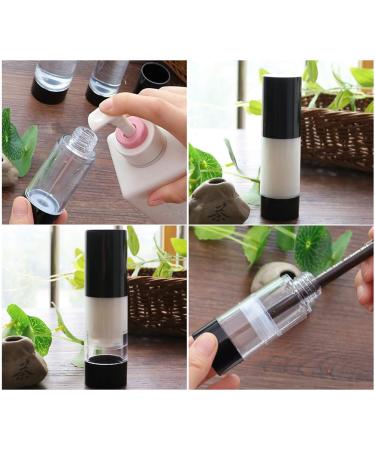3x Black Airtight Refillable Plastic Bottles (50ml) for Creams Lotions Toners & Travel Ideal for Cosmetics & Hygiene - Buy Online on GoSupps.com