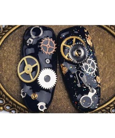 1 Box Metal Gear Stud Sheet Mixed Steampunk Nail Art Decoration Gold Useful and Fashion - Buy Online on GoSupps.com