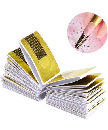 300Pcs Nail Art Extension Tips BetterJonny Golden Nail Extension Forms Guide Stickers for Acrylic UV Gel DIY Nail Art Manicure Tool - Buy Online on GoSupps.com