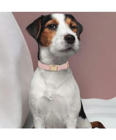 Yudote Ultra-Like Dog Collar for Medium Dogs - Natural Cotton Cord - Dusty Pink - Sensitive Skin Friendly - Buy Online on GoSupps.com