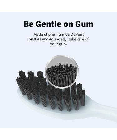 CareOral Replacement Toothbrush Heads - Charcoal Bristles for Deep Cleaning - Compatible with Philips Sonicare - 4 Pack Mint Light Blue - Buy Online on GoSupps.com