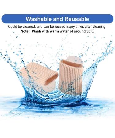 Silicone Toe Bandages (4 Pack) - Gel Spreader for Hammer Toe & Hallux Valgus Correction | Overlapping Toes Separator - Buy Online on GoSupps.com