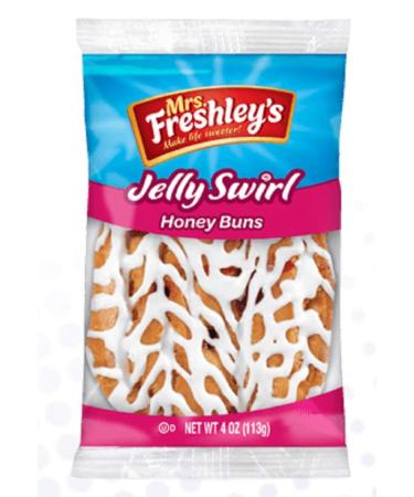 Mrs. Freshley's Honey Buns Variety Pack | Chocolate  Iced  Glazed and Jelly | 4 oz. each | 12 Pack - Buy Online on GoSupps.com