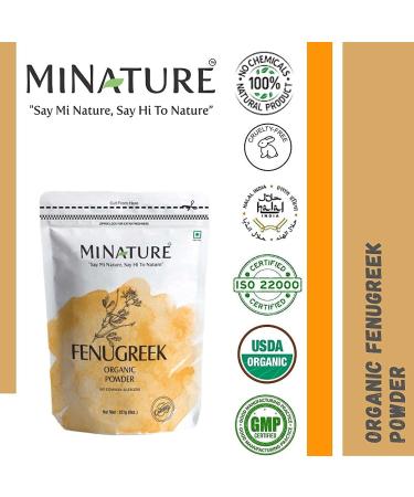 Mi Nature USDA Certified Organic Fenugreek Powder - 227g (1/2 lb) - 100% Natural & Organically Grown - Resealable Zip Lock Pouch - Buy Online on GoSupps.com