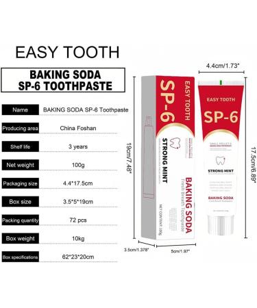 3 PCS SP 6 Toothpaste Fluoride Free Toothpaste Fresh Breath Stain Removing Deep Cleaning Care Teeth Health Strengthens Tooth Enamel for Sensitive Teeth Ideal for Daily Use 4.9 OZ 3pcs (140g Flip-top) - Buy Online on GoSupps.com
