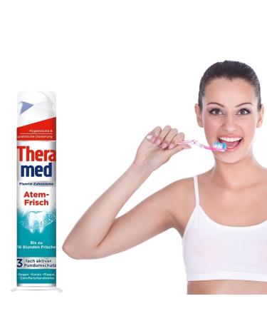 Buy Theramed Toothpaste Dispenser Breath Fresh 100 ml - International Shipping Available - Buy Online on GoSupps.com