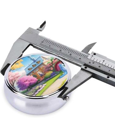 Unicorn Fairy Tale Round Pill Box | 3 Compartment Travel Organizer | Portable Pill Holder for Travel - Buy Online on GoSupps.com