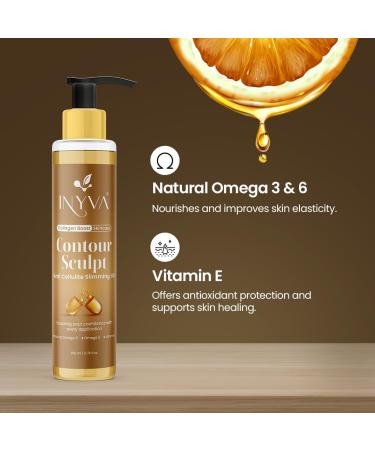 ContourSculpt Anti-Cellulite Slimming Massage Oil | Natural Omega 3 6 & Vitamin E | Firms & Tones Skin | Reduces Cellulite | Hydrating & Nourishing | 200ml - International Shipping Available - Buy Online on GoSupps.com