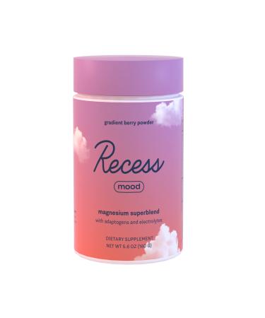 Recess Mood Powder  Calming Magnesium L-Threonate Blend with Passion Flower  L-Theanine  Electrolytes  Magnesium Calm Support Powder Supplement - Gradient Berry 28 Serving Tub Gradient Berry 28.0 Servings (Pack of 1)