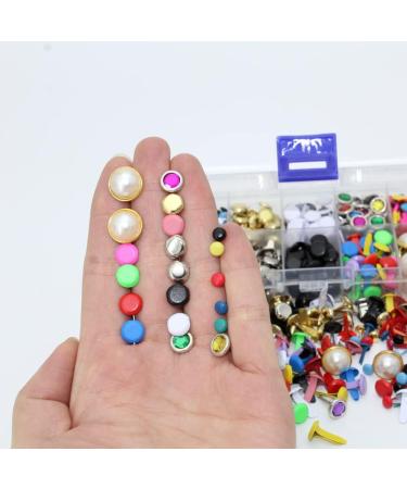 500Pcs Mixed Color Metal Brads Kit for Scrapbooking, Paper Crafts & DIY Projects - Buy Online on GoSupps.com