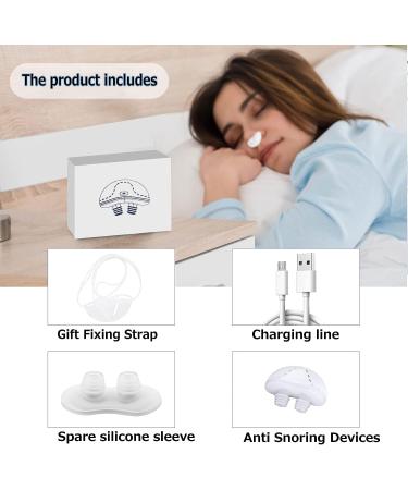 Adjustable 3-Speed Electric Anti-Snoring Device for Men and Women | Nasal Dilator for Better Sleep | Includes Fixing Strap | White - Buy Online on GoSupps.com