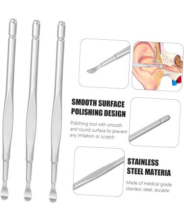 FRCOLOR 12pcs Stainless Steel Ear Cleaning Tools - Ear Wax Curette & Scoop Remover - Silver Ear Care Picks for Easy Earwax Removal - Durable 8.5x0.5cm - Buy Online on GoSupps.com