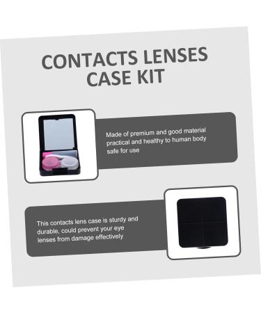 Solustrie 9-Sentence Contact Lens Container with Tweezers & Mirror - Halloween Lens Carrier Bag - Portable Glasses Frame & Black Bracket - Set of 3 (6.5x6.5x2cm) - Buy Online on GoSupps.com