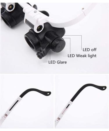 Headheld Magnifying Glass with Light 2 Group Replaceable Lens 8X 23X Hd Identification Engraving Tool Watch Repair Binocular Glasses Hands Free Magnifier - Buy Online on GoSupps.com