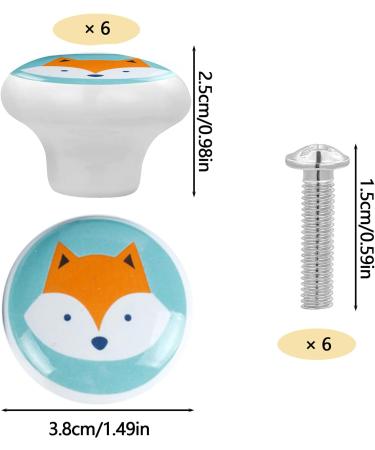 6 Cute Animal Ceramic Drawer Buttons - Decorative Crew for Kids' Rooms Study & Home | International Shipping - Buy Online on GoSupps.com