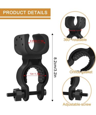 Tophoniex 4 Pack Walking Stick Holders Universal Crutches Stick Bracket Accessories Cane Holder for Drive Rollator Walker Wheelchair Black - Buy Online on GoSupps.com